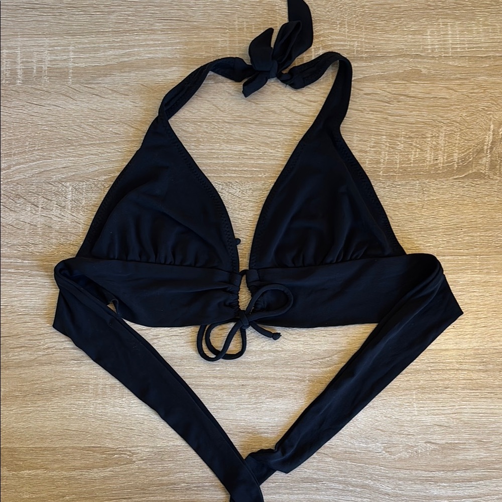 Black Halter Bikini Top
